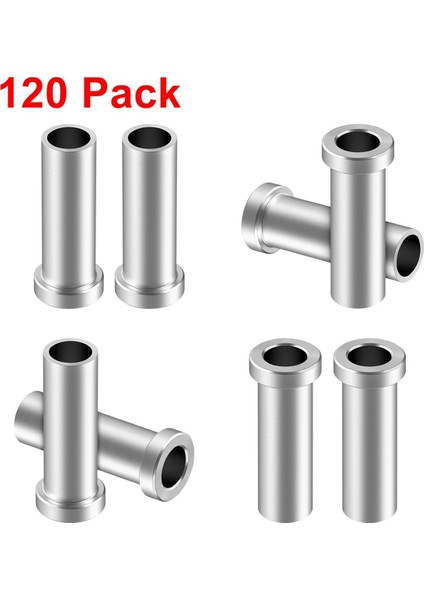 120 Paket T316 Paslanmaz Çelik Koruyucu Kovanlar Kablo Korkuluk Donanım Seti 1/8 Inç Tel Halat Kablo Korkuluk Için (Yurt Dışından)