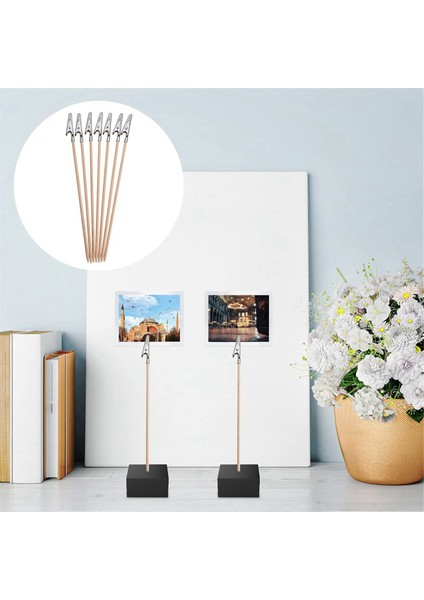 100 Adet Bambu Timsah Kelepçe Klipsleri Çubuk Uzun Kuyruklu Timsah Klips Fotoğraf Tutucu Standı Not Klipsi Not Notu Klipsi (Yurt Dışından)
