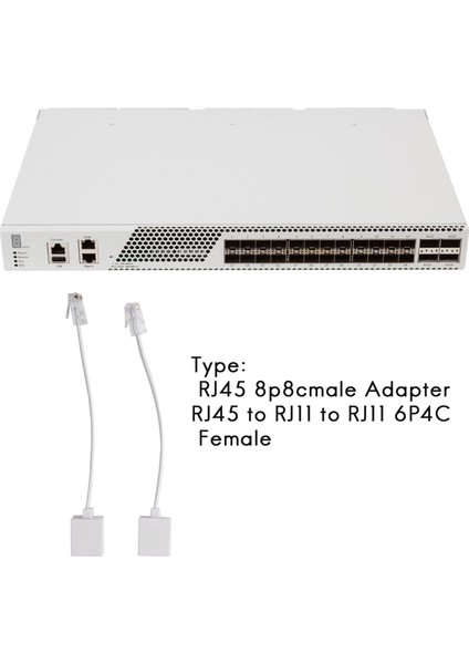 2 Soket 8P4C / RJ45 Erkek RJ11 6P4C - Dişi M / F Adaptör Telefon Ethernet (Yurt Dışından)