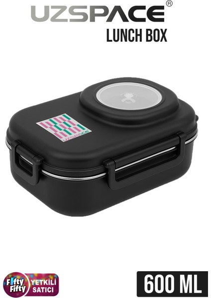 600 ml Çorba Kaseli-Çelik Kaşık Çatallı Paslanmaz Çelik Bento Lunch Box Yeni Nesil Sefer TASI-FFLBOX8021600