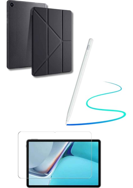 Galaxy A9 Plus Uyumlu 360 Tam Koruma Tablet Kılıfı Dokunmatik Tablet Kalemi Kırılmaz Ekran Koruyucu