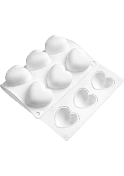 Silikon 3D Kalp Kalıbı Kek Çikolata Muffin Sabun Mum Epoksi Reçine Kalıbı fiyatları