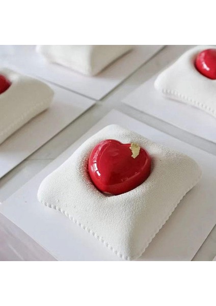 Silikon 3D Kalp Kalıbı Kek Çikolata Muffin Sabun Mum Epoksi Reçine Kalıbı fırsatları