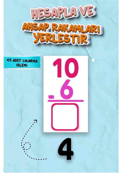 Gör ve Hesapla Montessori Matematik Toplama Çıkarma Kreş Ana Sınıf Yükselen Eğitici Zeka Kutu Oyunu modelleri