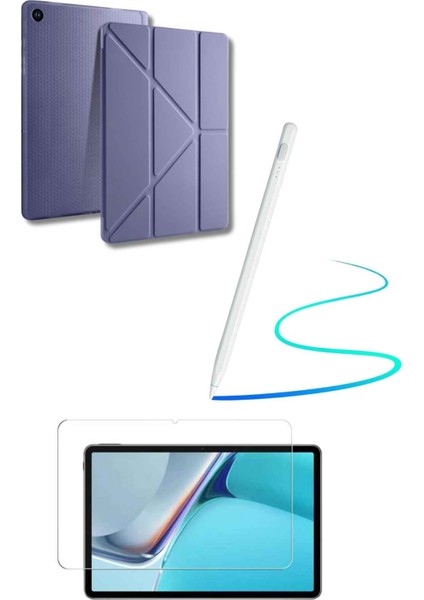 Galaxy A9 Plus Uyumlu 360 Tam Koruma Tablet Kılıfı Dokunmatik Tablet Kalemi Kırılmaz Ekran Koruyucu