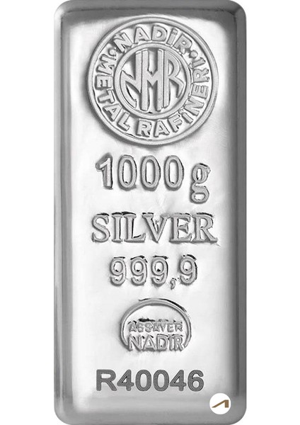 Nadirgold 1000 gr Gümüş Külçe