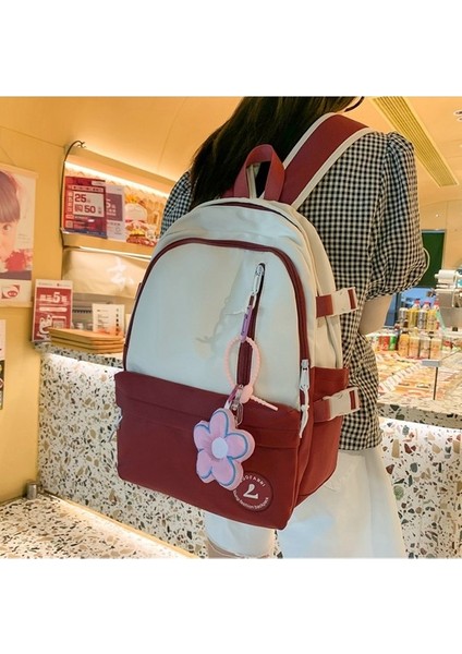 Okul Çantası Taze ve Çok Yönlü Moda Kadın Üniversite Öğrencisi Lise Ortaokul Öğrencisi Sırt Çantası Büyük Kapasiteli Yeni Stil (Yurt Dışından) fiyatları