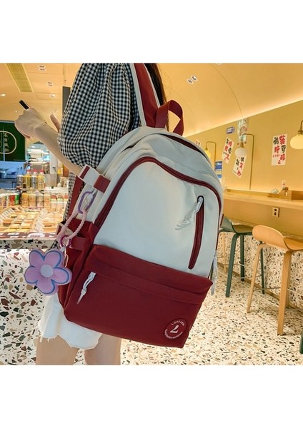 Okul Çantası Taze ve Çok Yönlü Moda Kadın Üniversite Öğrencisi Lise Ortaokul Öğrencisi Sırt Çantası Büyük Kapasiteli Yeni Stil (Yurt Dışından) fırsatları