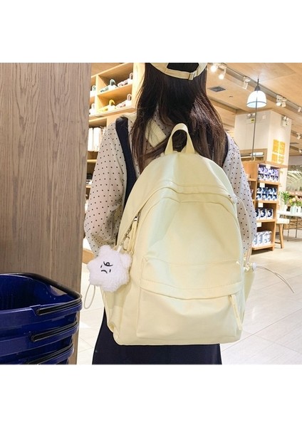 Tatlı Yumuşak Kız Düz Büyük Kapasiteli Öğrenci Okul Üniversite Öğrencisi Sırt Kadın Çantası (Yurt Dışından) fiyatları