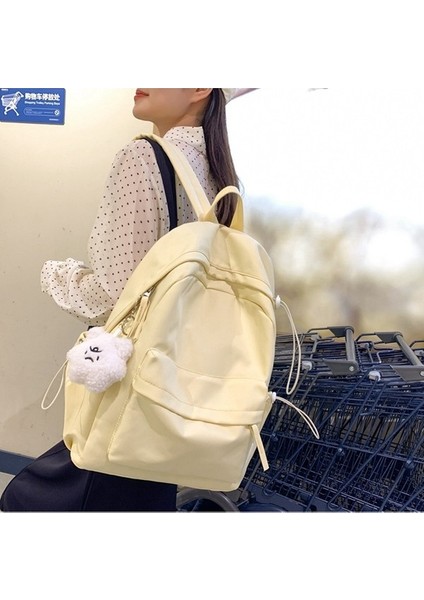 Tatlı Yumuşak Kız Düz Büyük Kapasiteli Öğrenci Okul Üniversite Öğrencisi Sırt Kadın Çantası (Yurt Dışından) fırsatları