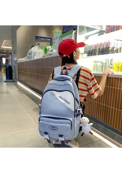 Naylon Okul Erkek Sırt Ortaokul Öğrencisi Üniversite Öğrencisi Büyük Kapasiteli Sırt Kadın Çantası (Yurt Dışından) indirimleri