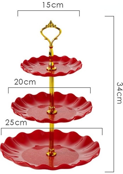 Çok Katmanlı Şeker Yaratıcı Meyve Tabağı Kek Standı (Yurt Dışından)