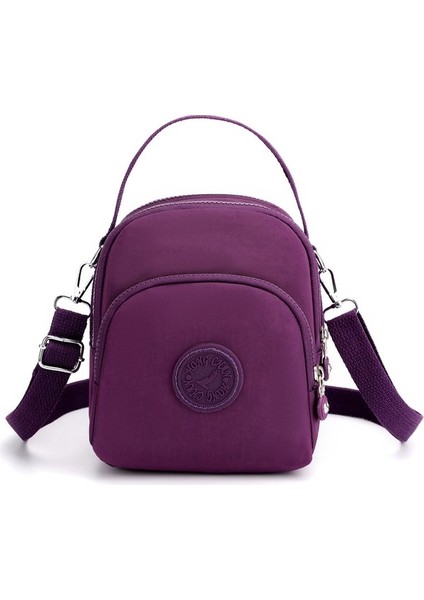 2023 Yeni Üç Kullanımlı El Çantası Kadın Eğimli Tek Omuz Büyük Kapasiteli Çift Omuz Sırt Çantası Basit ve Hafif Oxford Kumaş Çanta (Yurt Dışından)