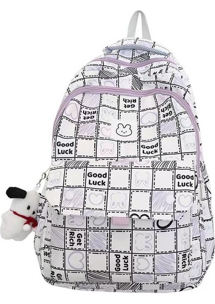 Kadınlar Için Yeni Okul Çantası Ortaokul ve Lise Için Büyük Kapasiteli Sırt Çantası Niş Tasarım Rahat Grafiti Büyük Kapasiteli Sırt Çantası (Yurt Dışından)