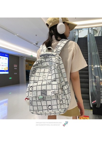 Kadınlar Için Yeni Okul Çantası Ortaokul ve Lise Için Büyük Kapasiteli Sırt Çantası Niş Tasarım Rahat Grafiti Büyük Kapasiteli Sırt Çantası (Yurt Dışından) fırsatları