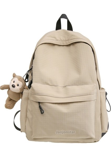 2024 Bahar Yeni Öğrenci Sırt Çantası Okul Çantası Basit Kore Tarzı Sırt Çantası Kadın Seyahat Eğlence Çantası (Yurt Dışından)