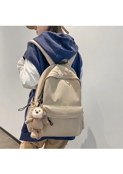 2024 Bahar Yeni Öğrenci Sırt Çantası Okul Çantası Basit Kore Tarzı Sırt Çantası Kadın Seyahat Eğlence Çantası (Yurt Dışından) indirimleri
