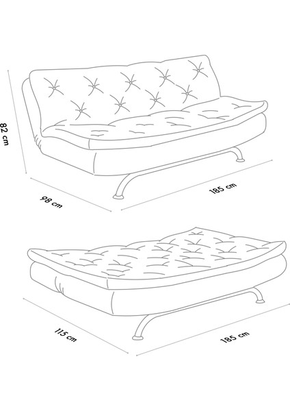 Rivo Üçlü Yataklı Koltuk - Keten Haki