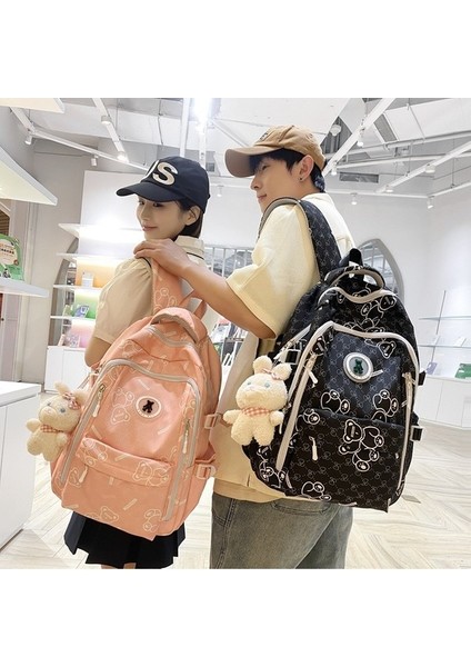 2023 Ilkbahar ve Yaz Yeni Trendy Moda Sırt Çantası Büyük Kapasiteli Su Geçirmez Öğrenci Okul Çantası Kişiselleştirilmiş Rahat Naylon Sırt Çantası (Yurt Dışından) fiyatları