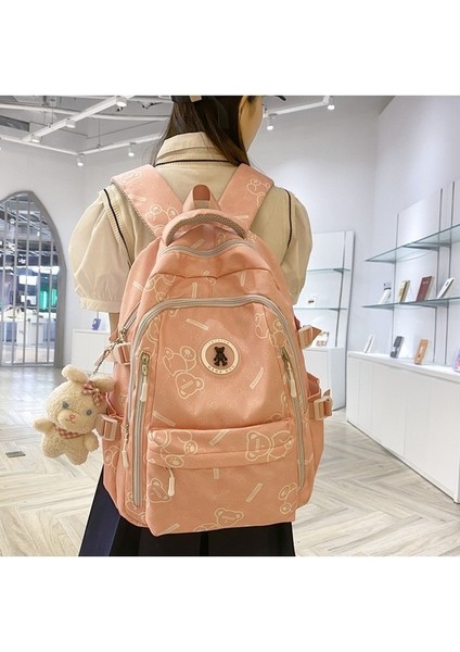 2023 Ilkbahar ve Yaz Yeni Trendy Moda Sırt Çantası Büyük Kapasiteli Su Geçirmez Öğrenci Okul Çantası Kişiselleştirilmiş Rahat Naylon Sırt Çantası (Yurt Dışından) fırsatları