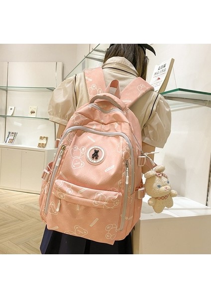 2023 Ilkbahar ve Yaz Yeni Trendy Moda Sırt Çantası Büyük Kapasiteli Su Geçirmez Öğrenci Okul Çantası Kişiselleştirilmiş Rahat Naylon Sırt Çantası (Yurt Dışından) indirimleri