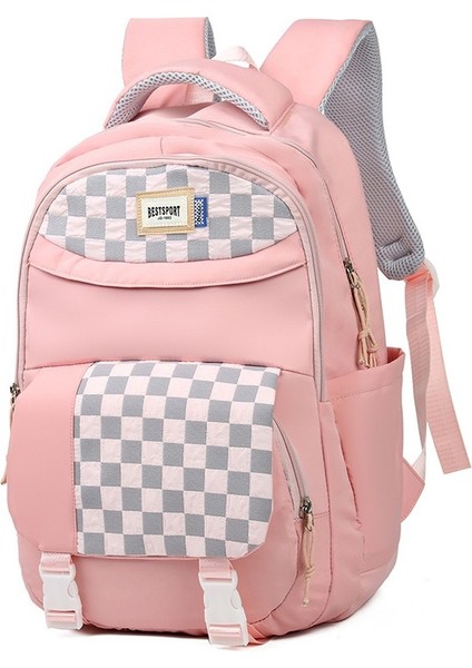 Kız Okul Niş Ekose Büyük Kapasiteli Sırt Lise Öğrencisi Sırt Çantası (Yurt Dışından)