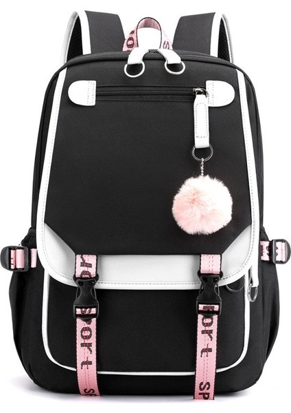 Eğlence Sırt USB Açık Seyahat Öğrenci Okul Büyük Kapasiteli Çanta (Yurt Dışından)