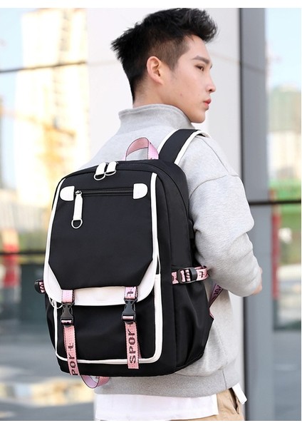 Eğlence Sırt USB Açık Seyahat Öğrenci Okul Büyük Kapasiteli Çanta (Yurt Dışından) modelleri