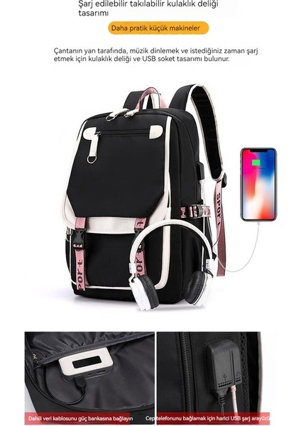 Eğlence Sırt USB Açık Seyahat Öğrenci Okul Büyük Kapasiteli Çanta (Yurt Dışından) fırsatları