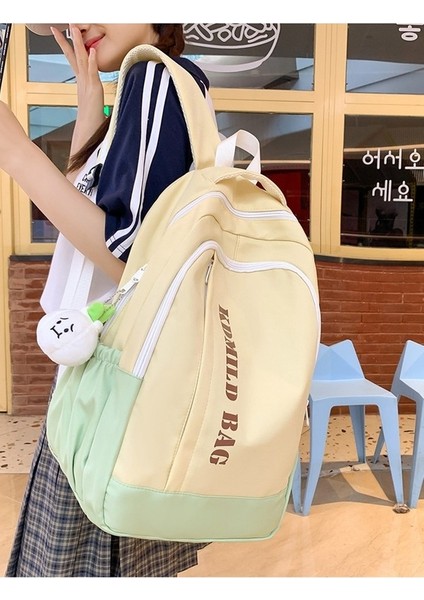 Ortaokul Öğrencisi Okul Çantası 2023 Yeni Basit Seyahat Sırt Çantası Kadın Üniversite Öğrencisi Büyük Kapasiteli Sırt Çantası (Yurt Dışından) fırsatları