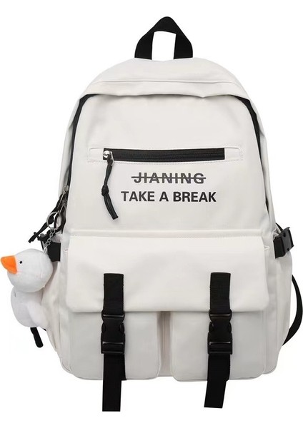 Sırt Erkek Gündelik Sırt Büyük Kapasiteli Okul Kadın Ortaokul Üniversite Öğrencileri Kore Versiyonu Düz Renk Tüm Maç Çanta (Yurt Dışından)