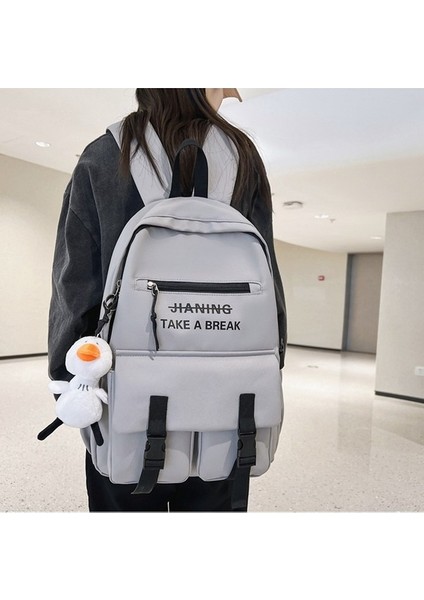 Sırt Erkek Gündelik Sırt Büyük Kapasiteli Okul Kadın Ortaokul Üniversite Öğrencileri Kore Versiyonu Düz Renk Tüm Maç Çanta (Yurt Dışından) fiyatları