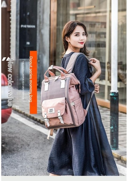 Çok Fonsksiyonlu Anne ve Bebek Çantası - Pembe (Yurt Dışından) modelleri