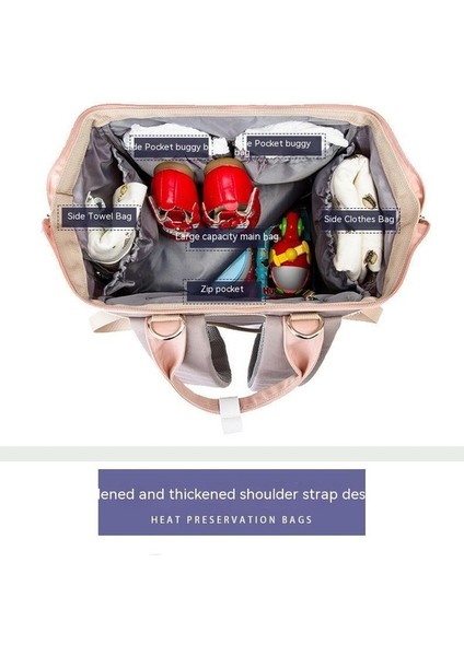 Çok Fonsksiyonlu Anne ve Bebek Çantası - Pembe (Yurt Dışından) indirimleri