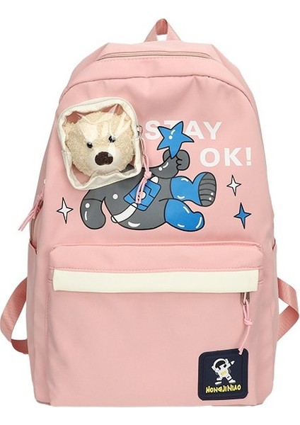 2023 Yeni Öğrenci Sırt Çantası Sevimli Ayı Rahat Büyük Kapasiteli Ortaokul Kampüsü Okul Çantası (Yurt Dışından)