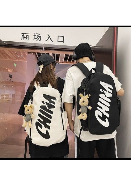 2023 Kişiselleştirilmiş Mektup Orta Okul Öğrenci Okul Çantası Yeni Moda Trendi Sırt Çantası Kadınlar Için Büyük Kapasiteli Rahat Sırt Çantası (Yurt Dışından) indirimleri