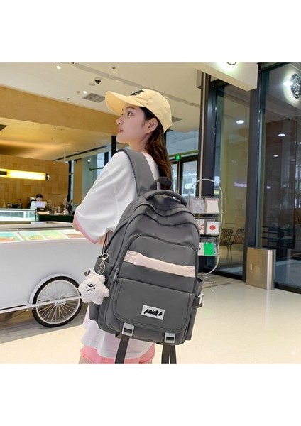 Yeni Ortaokul Öğrencisi Okul Çantası Kızlar Büyük Kapasiteli Sırt Çantası Rahat Moda Ortaokul Öğrencisi Sırt Çantası Ultra Hafif (Yurt Dışından) indirimleri