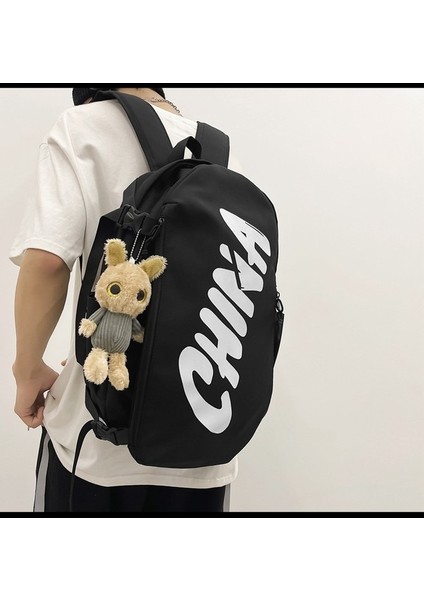 2023 Kişiselleştirilmiş Mektup Orta Okul Öğrenci Okul Çantası Yeni Moda Trendi Sırt Çantası Kadınlar Için Büyük Kapasiteli Rahat Sırt Çantası (Yurt Dışından) modelleri