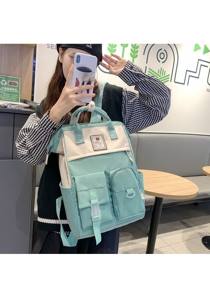 Sırt Küçük Taze Kız Boş Büyük Kapasiteli Ortaokul Öğrenci Çantası (Yurt Dışından) indirimleri