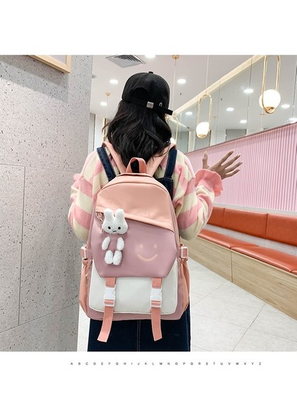 2023 Yeni Kadın Naylon Sırt Çantası Ortaokul Öğrencisi Rahat Seyahat Çantası Sevimli Tavşan Sokak Çantası Kadın Üniversite Öğrencisi (Yurt Dışından) fırsatları