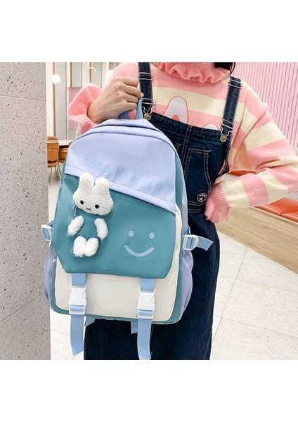 2023 Yeni Kadın Naylon Sırt Çantası Ortaokul Öğrencisi Rahat Seyahat Çantası Sevimli Tavşan Sokak Çantası Kadın Üniversite Öğrencisi (Yurt Dışından) indirimleri