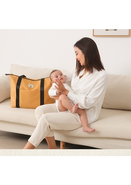 Çok Fonksiyonlu Crossbody Tek Omuz Büyük Kapasiteli Mumya Çantası Su Geçirmez Anne ve Bebek Çantası Taşınabilir Bebek Bekleyen Anne Çantası (Yurt Dışından)