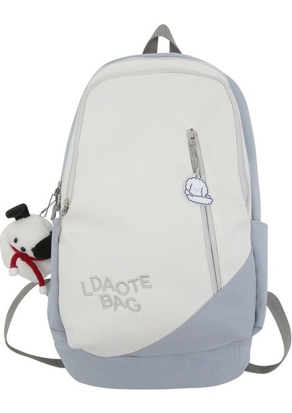 2023 Yeni Renk Eşleştirme Orta Okul Çantası Ortaokul Kız Üniversite Öğrencisi Basit Büyük Kapasiteli Erkek Sırt Çantası (Yurt Dışından)