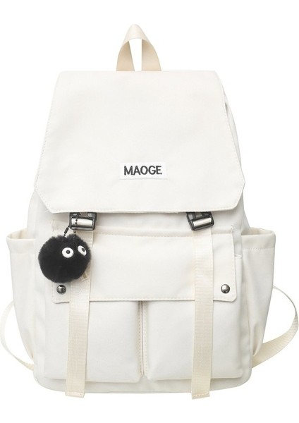 Japon Sırt Çantası Erkek Moda Trendi Büyük Kapasiteli Sırt Çantası Rahat Basit Düz Renk Naylon Sırt Çantası (Yurt Dışından)