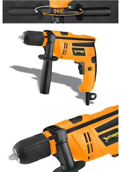 Japon Techno Hummer Drill 3150 V 35.000 Rpm Sjs Metal Sanzıman Darbeli 13 mm Devir Ayarlı Matkap