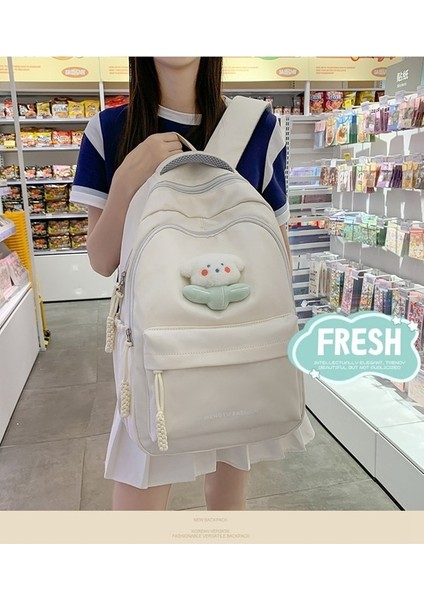 Kadınlar Için Küçük Taze Okul Sevimli Ortaokul Öğrenci Sırt Büyük Kapasiteli Düz Sırt Çantası (Yurt Dışından) indirimleri