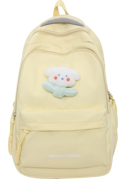 Kadınlar Için Küçük Taze Okul Sevimli Ortaokul Öğrenci Sırt Büyük Kapasiteli Düz Sırt Çantası (Yurt Dışından)