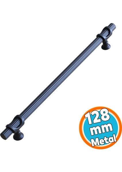 Mobilya Çekmece Mutfak Dolabı Dolap Kapak Kulpları Kulbu Kulpu Siyah Metal Kulp 128 Mm-12.8 cm