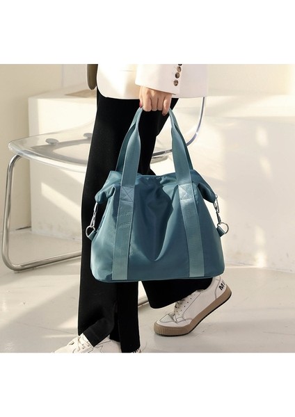 2023 Casual Tote Büyük Çanta Kadın Büyük Kapasiteli Basit Naylon Bez Çanta Çok Yönlü Su Geçirmez Oxford Taşınabilir Omuz Çantası (Yurt Dışından) fiyatları