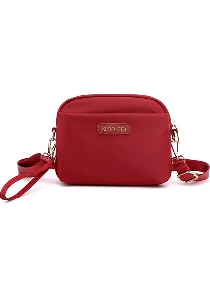 Naylon Kumaş Çanta Kadın 2023 Yeni Gelgit Kore Versiyonu Şık Küçük Taze Omuz Çantası Basit Rahat Hafif Messenger Çanta (Yurt Dışından)